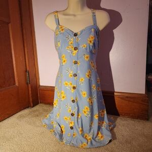 Blue and Yellow flower NOBO dress
